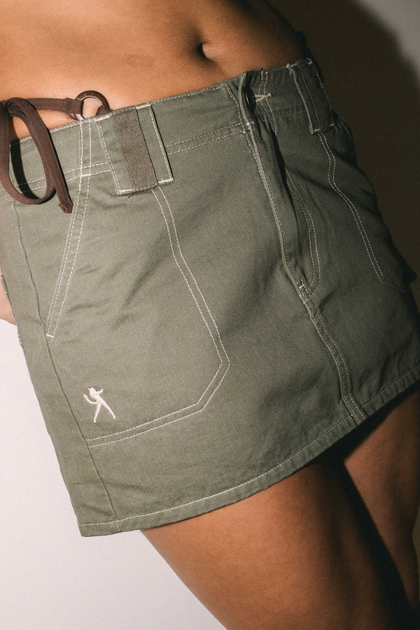 Dirtbag Cargo Low Rise Mini Skirt |