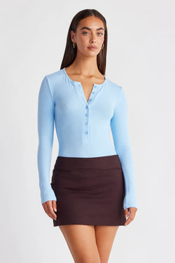 Henley Bodysuit Blue