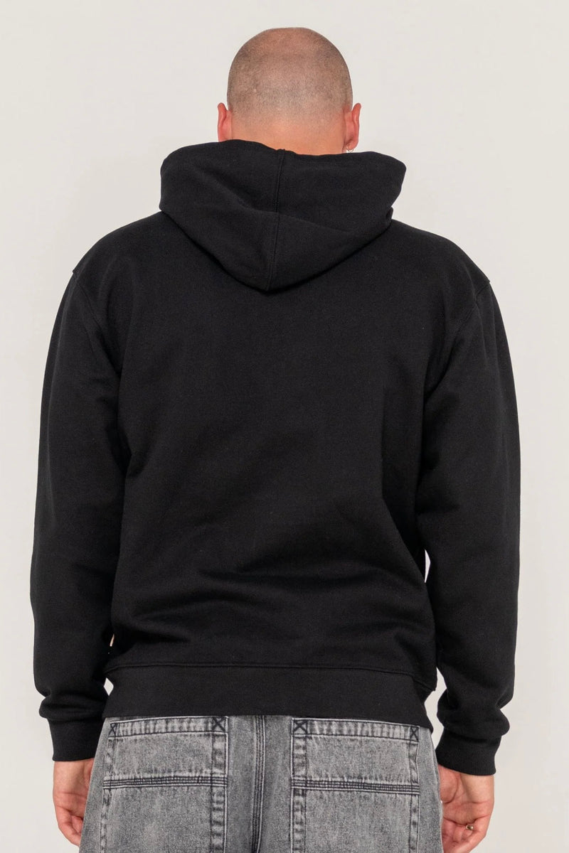 Hoodus Zip Thru Hooded Fleece | Black