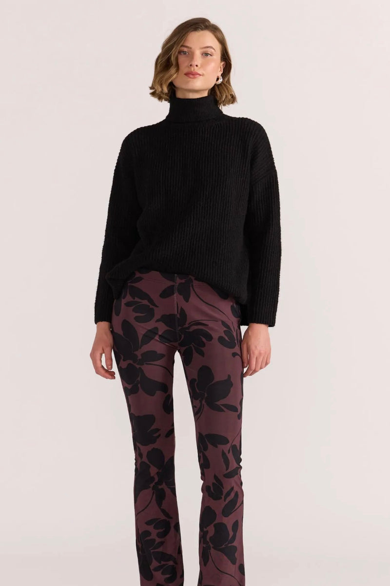 Cassia Roll Neck Jumper Black