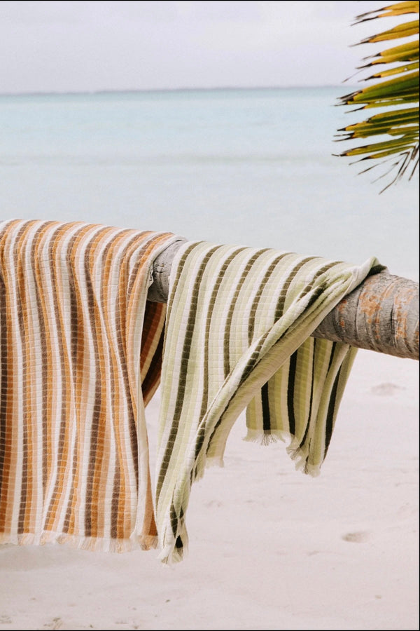 Layday striped cotton beach towel
