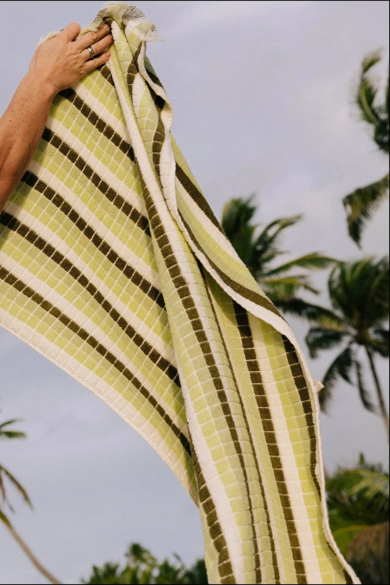 Layday striped cotton beach towel