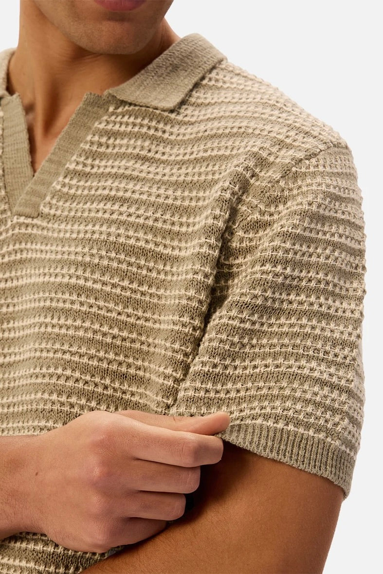 The Matera Polo – Olive/Stone by Industrie