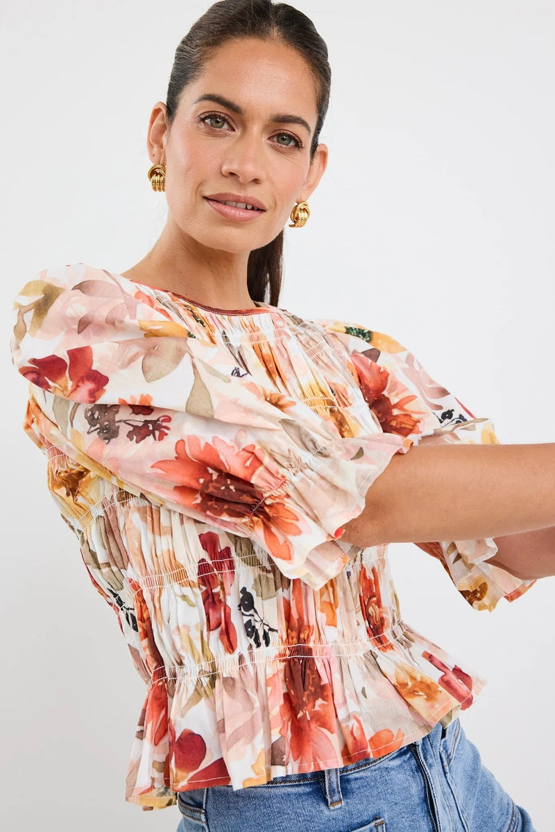 Bloom with every sunrise – the Melodic Meadow Shirred Top by Ivy + Jack