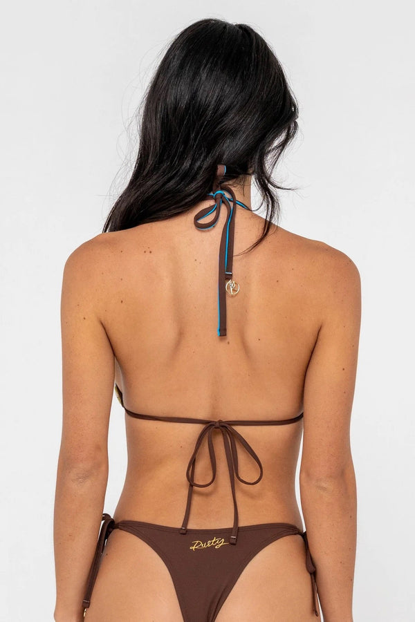 Back view highlighting Brazilian cut and adjustable ties.