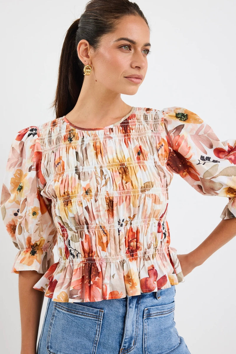Bloom with every sunrise – the Melodic Meadow Shirred Top by Ivy + Jack