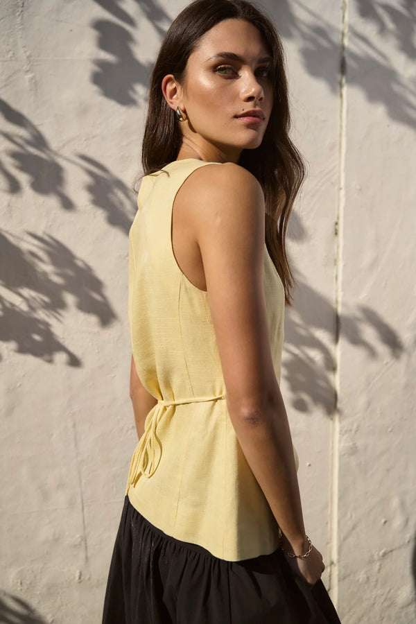 Latitude Lemon Fitted Longline Vest