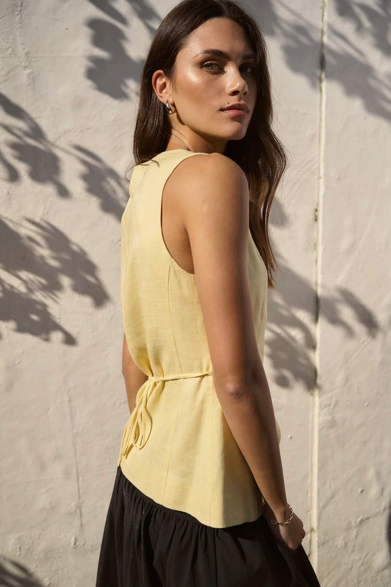 Latitude Lemon Fitted Longline Vest