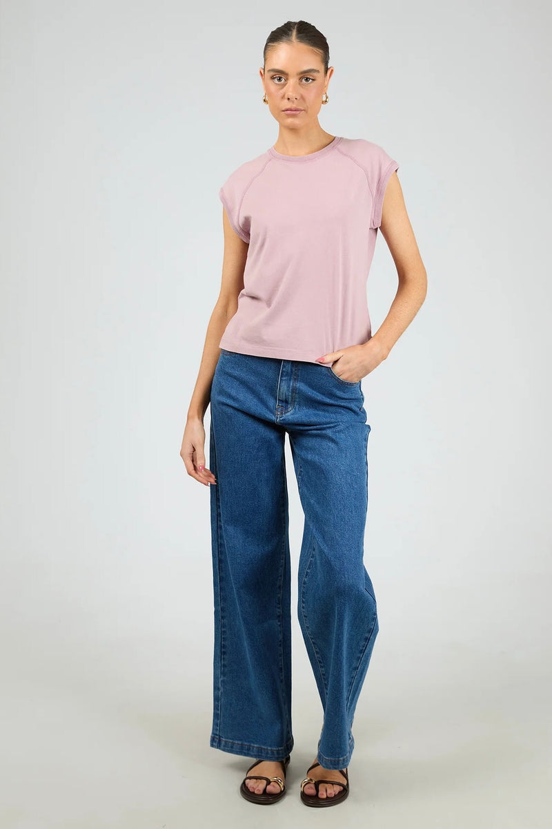 Washed Raglan Tee - Quartz Pink