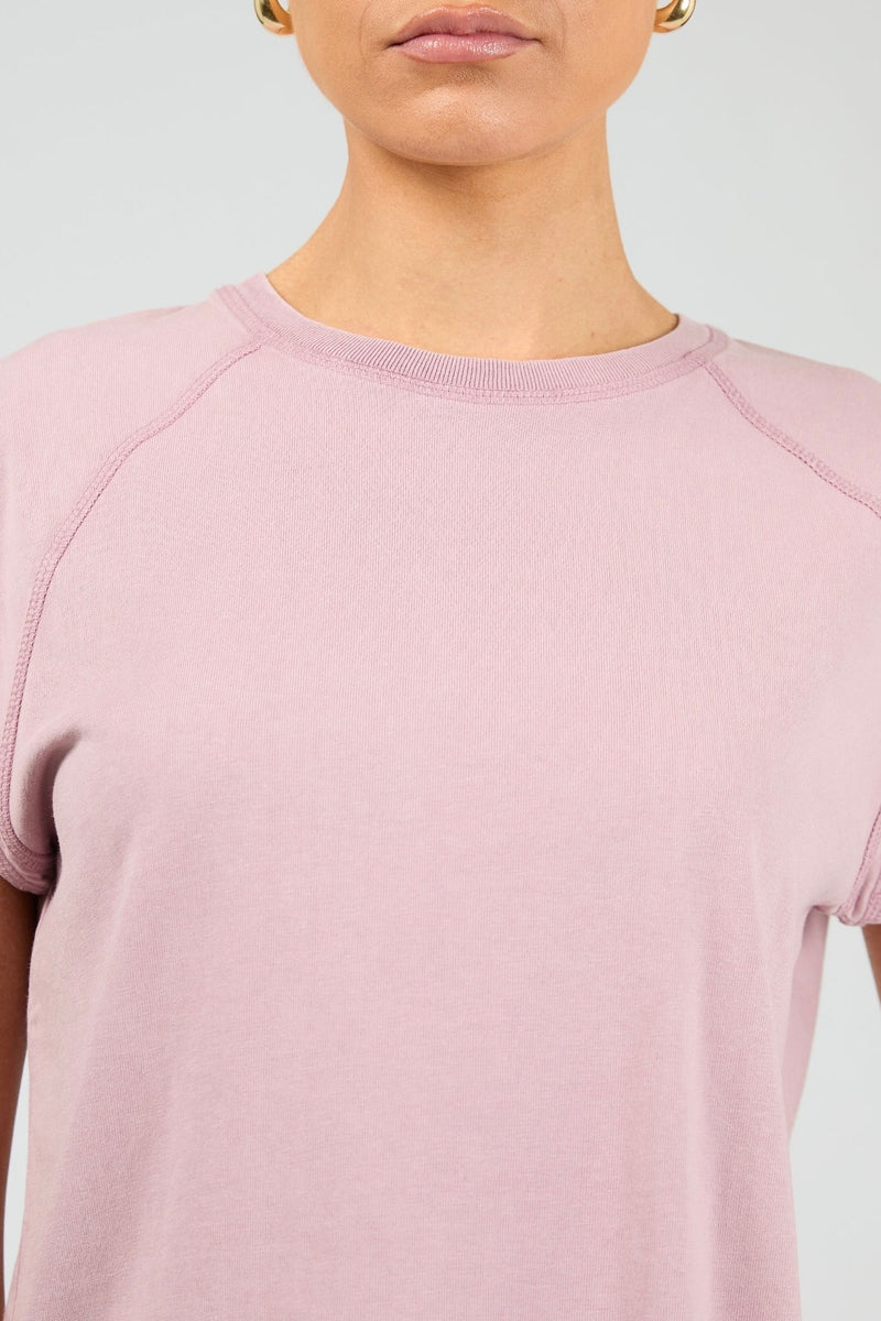 Washed Raglan Tee - Quartz Pink