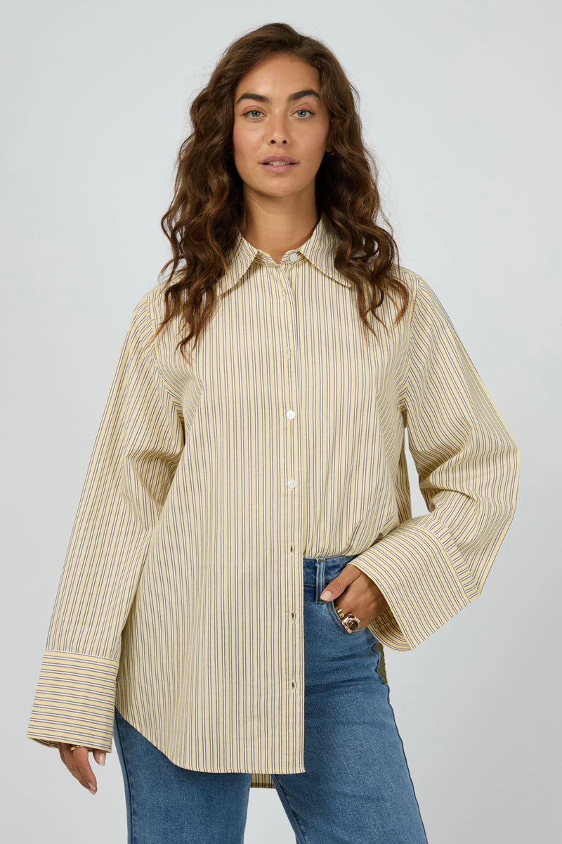 Nara Stripe Shirt Yellow