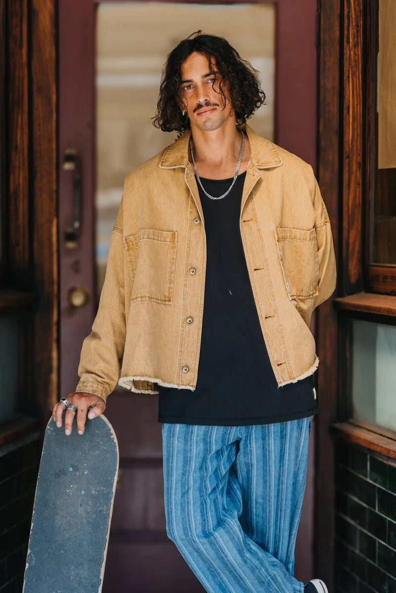 Weston Mustard Unisex Denim Jacket | Ottway – Miki Finn