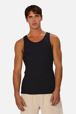 Brando Ribbed Singlet | Black