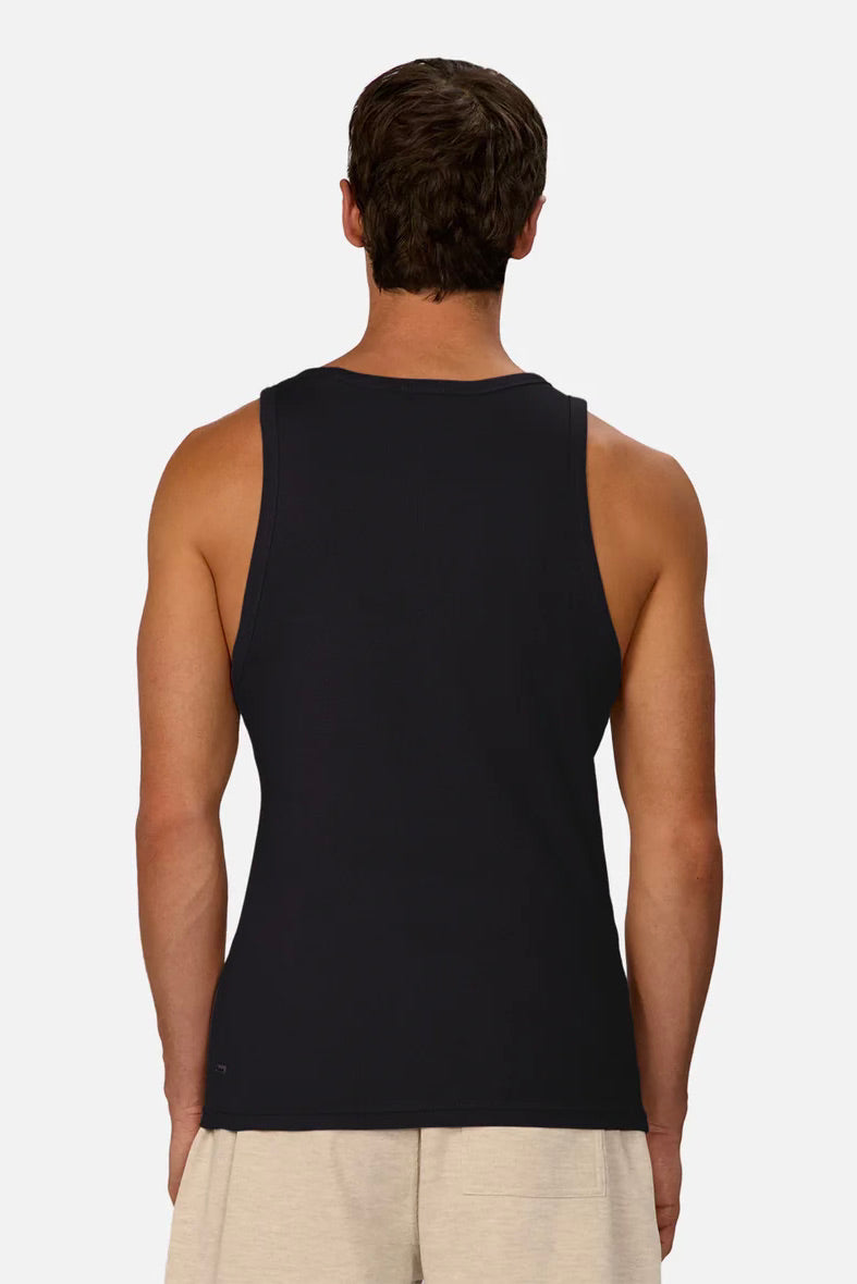 Brando Ribbed Singlet | Black