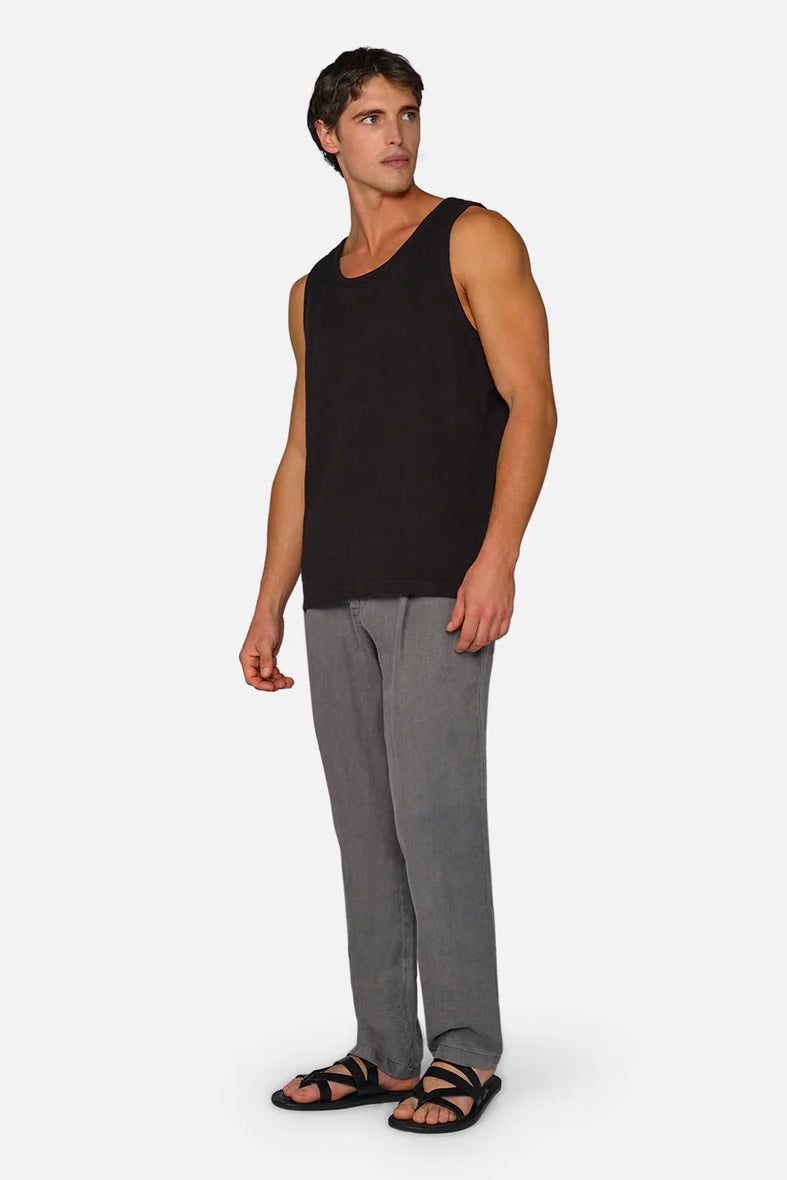 Capri Linen Pant | Gun Metal