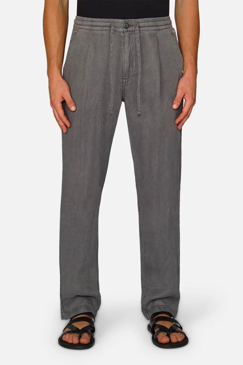 Capri Linen Pant | Gun Metal