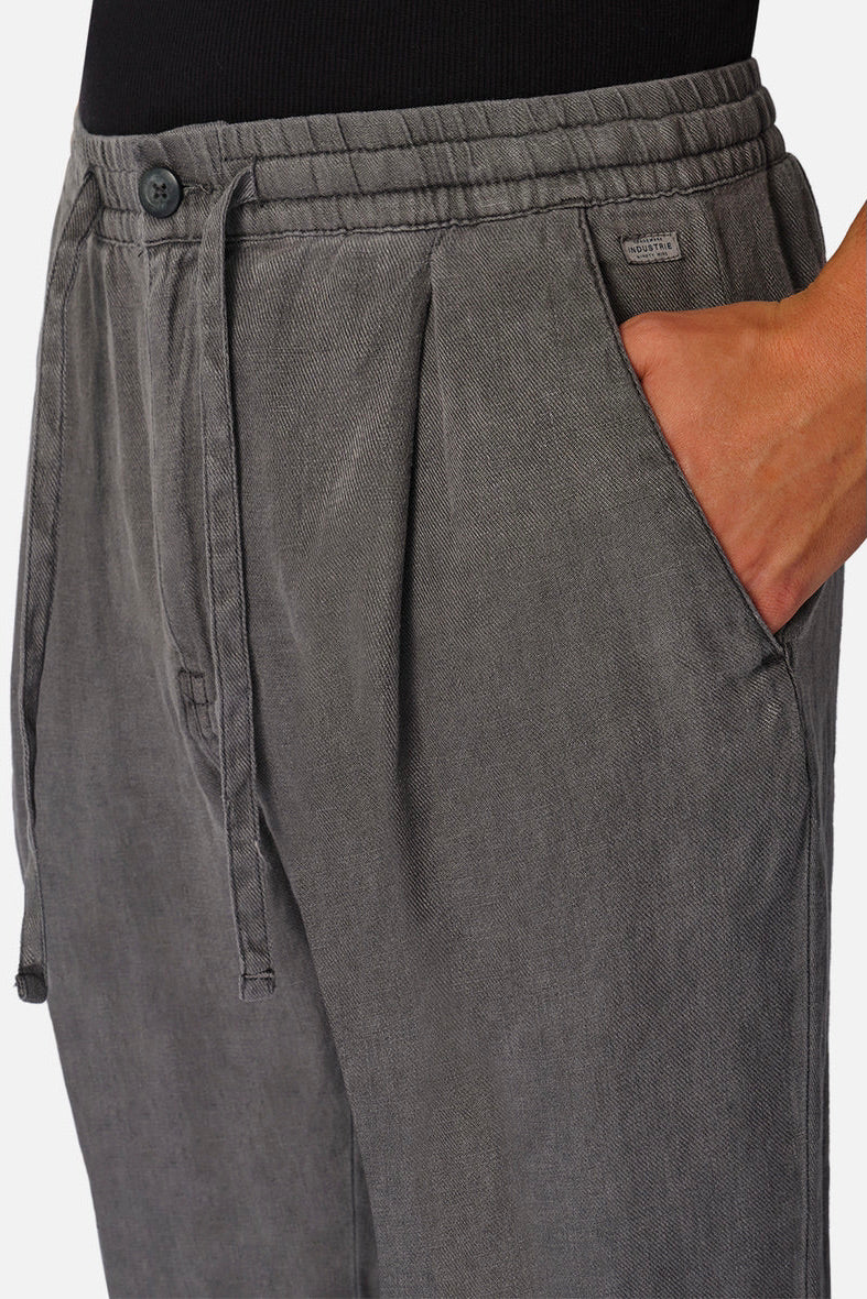 Capri Linen Pant | Gun Metal