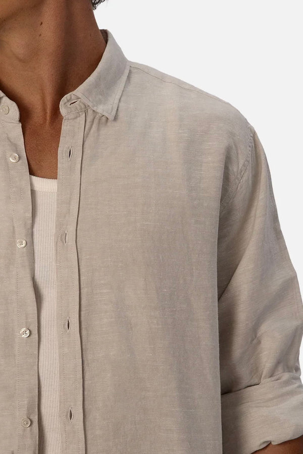 Tennyson Linen Blend L/S Shirt | Kalamata