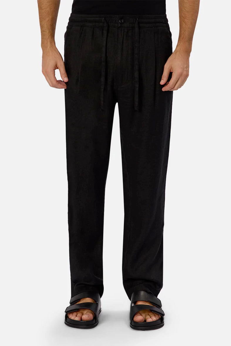 Capri Linen Pant | YD Black