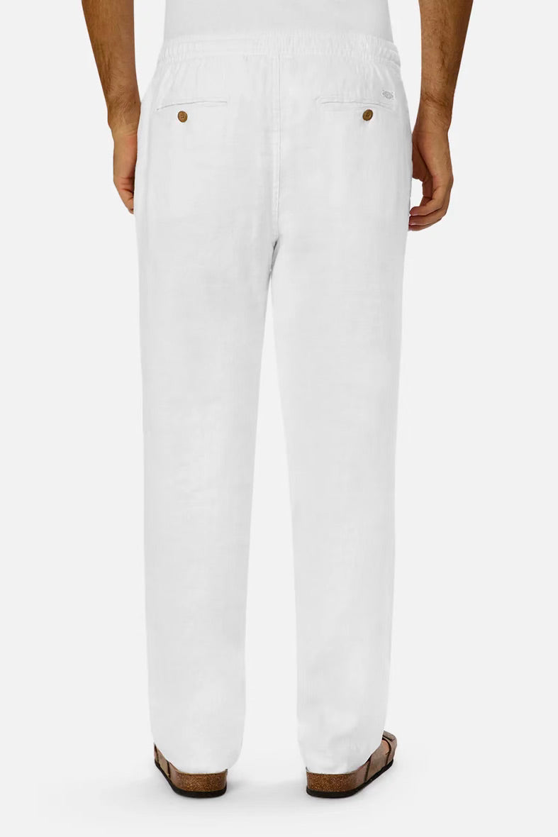 Capri Linen Pant | White