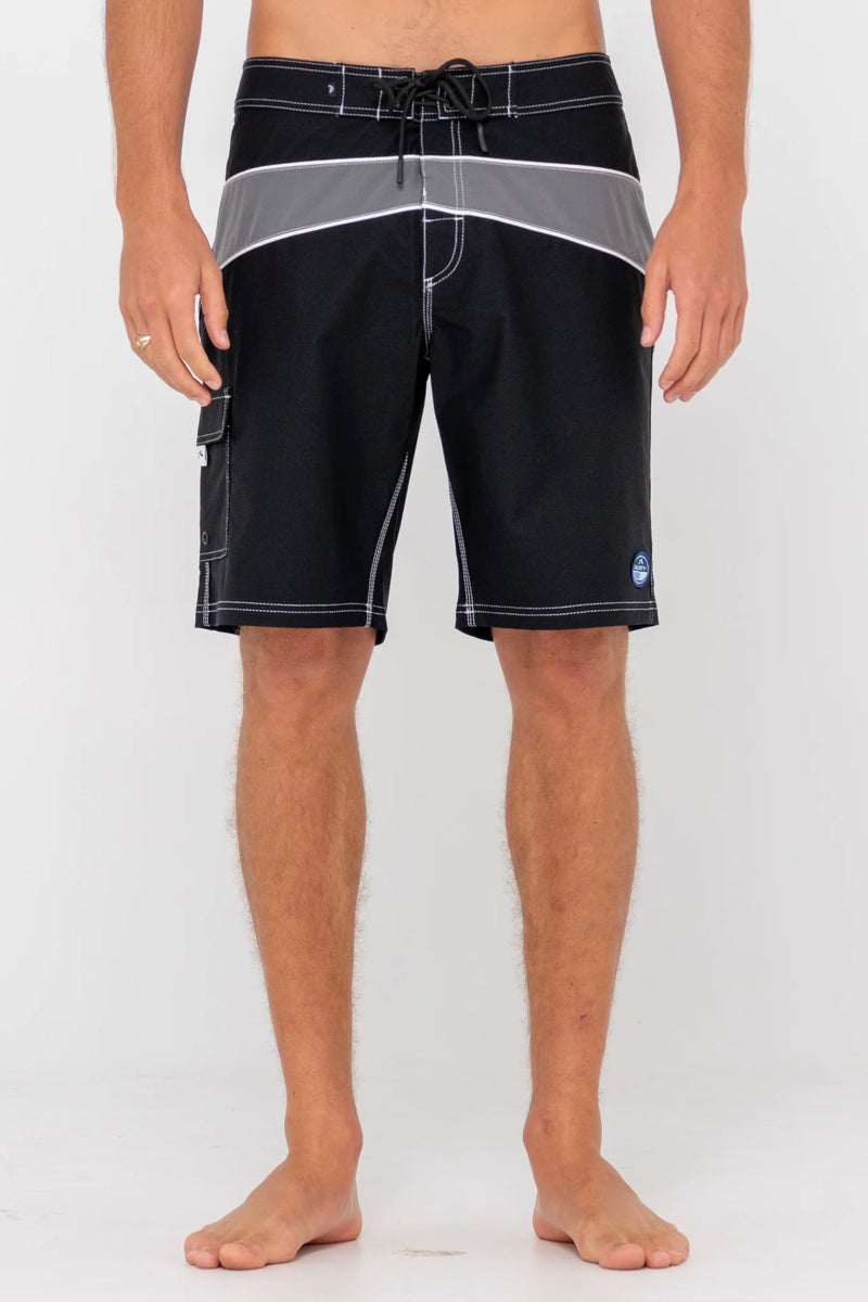 Chop Suey Boardshort | Black and Grey