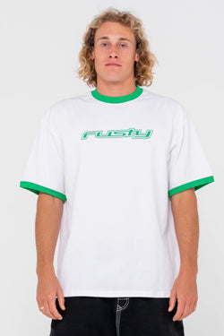 Dead Ringer Short Sleeve Tee | White & Green