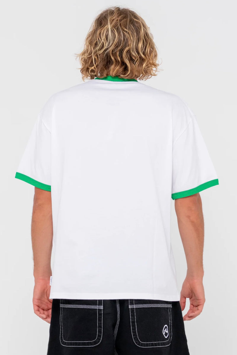 Dead Ringer Short Sleeve Tee | White & Green