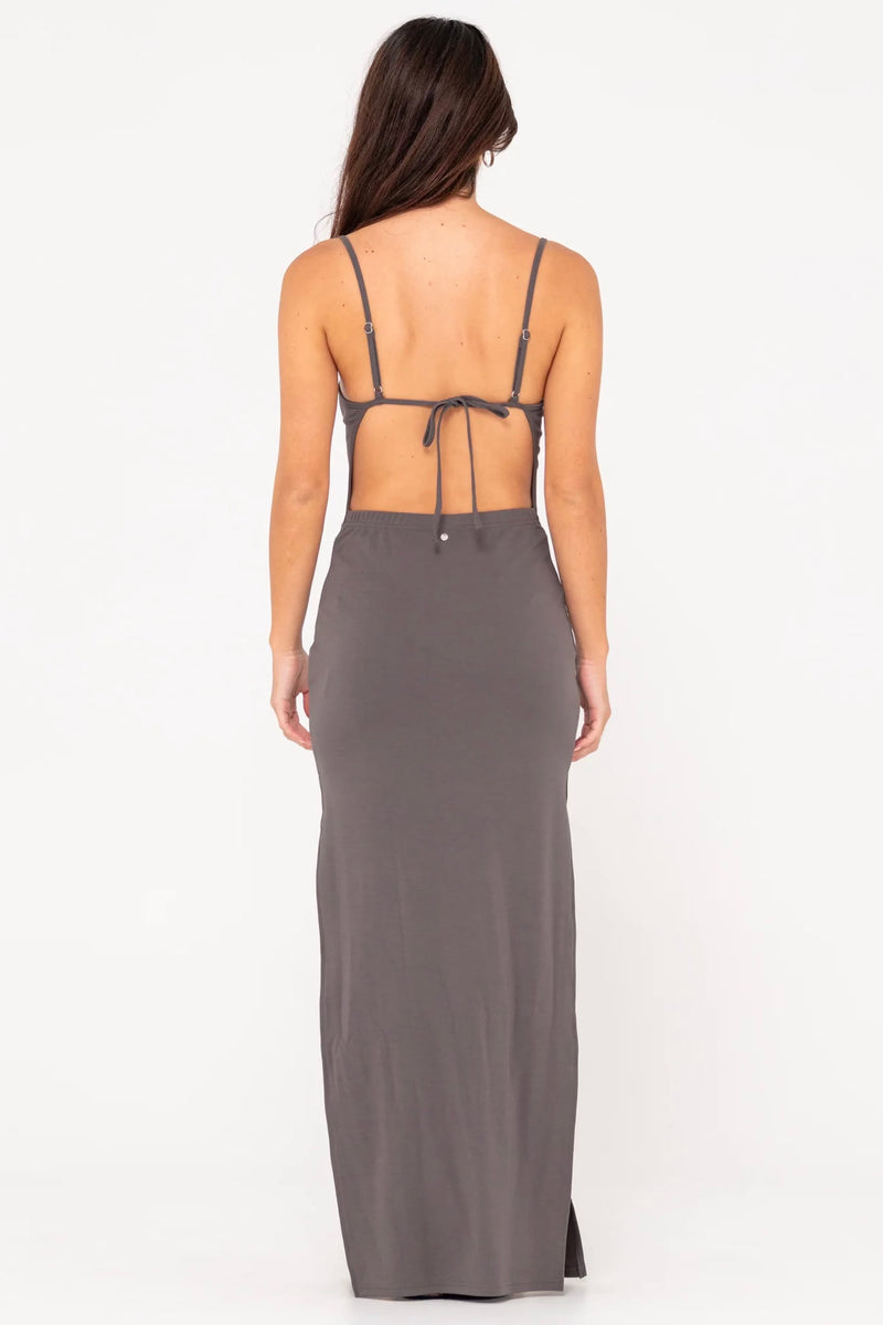 Vicky Slip Maxi Dress | Oyster Grey