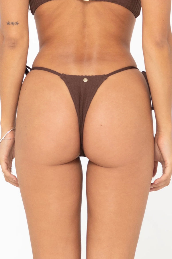 Lucky Brazilian Ties Bikini Pant | Brown