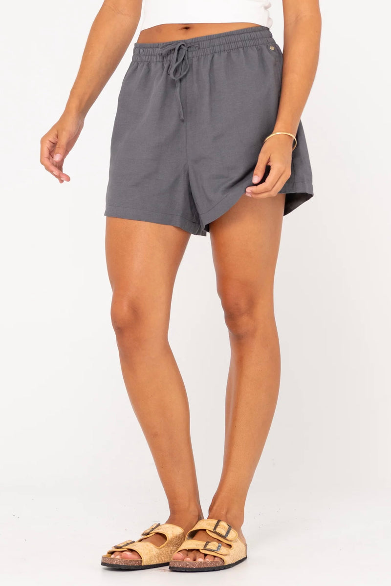 Alannah Lounge Linen Short | Coal