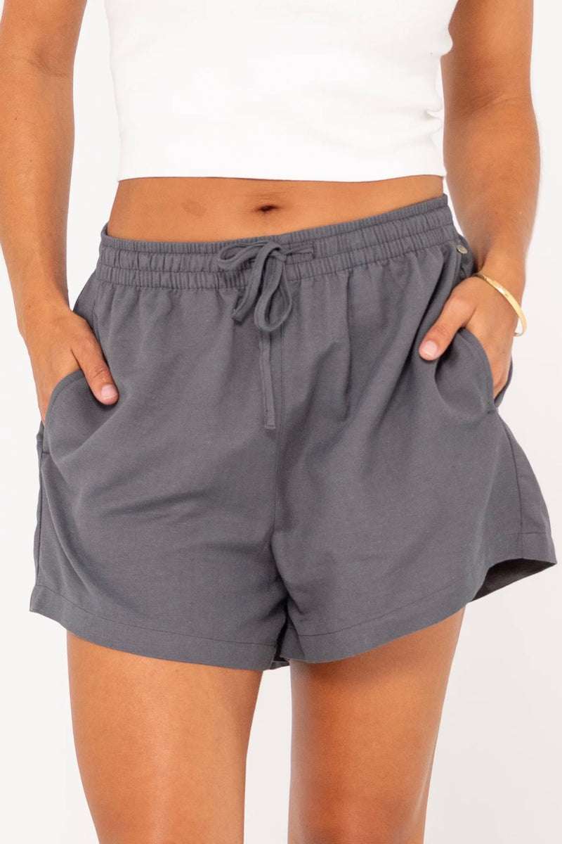 Alannah Lounge Linen Short | Coal