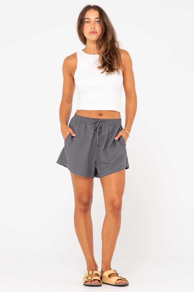 Alannah Lounge Linen Short | Coal