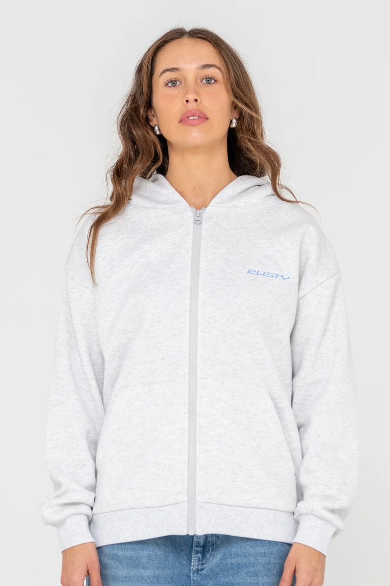 Flip Mommy Zip Thru Fleece Hoodie | Snow Marle