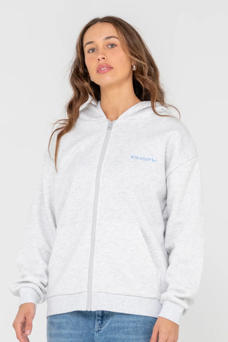 Flip Mommy Zip Thru Fleece Hoodie | Snow Marle