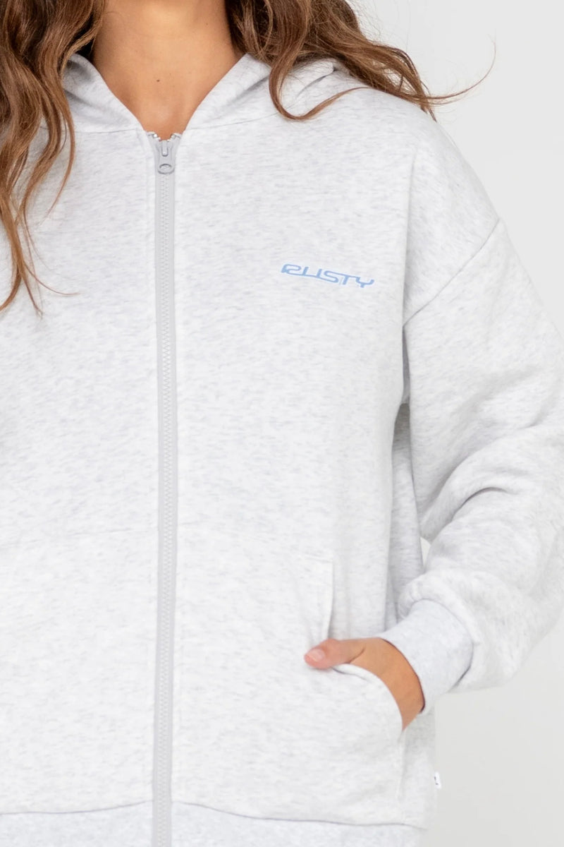 Flip Mommy Zip Thru Fleece Hoodie | Snow Marle