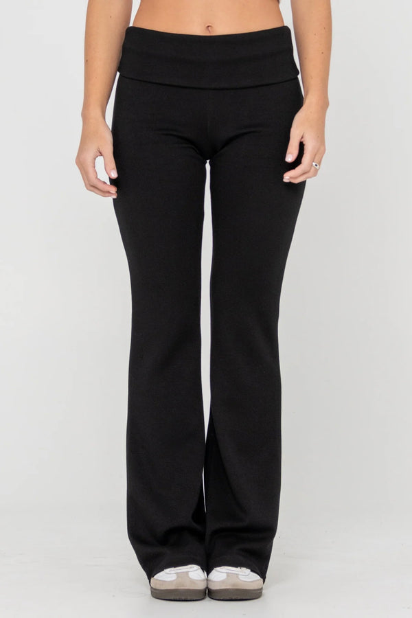 Hilton Low Rise Bootleg Track Pant | Black