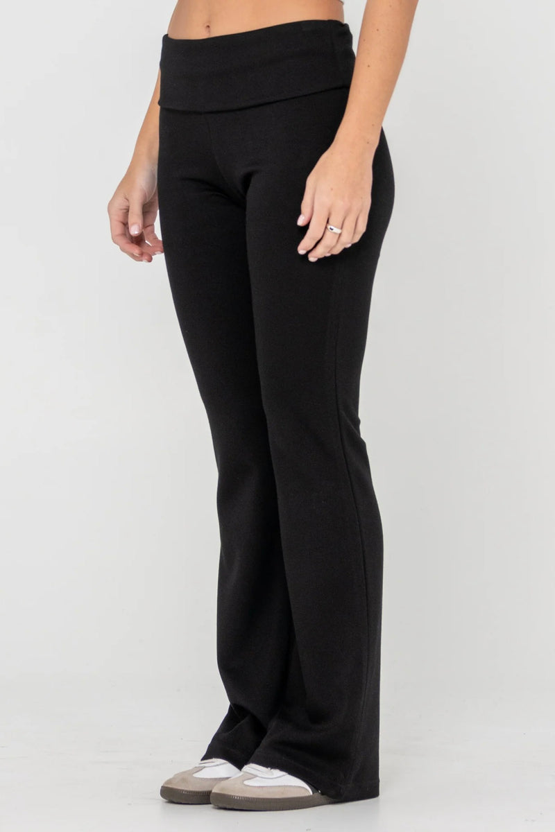 Hilton Low Rise Bootleg Track Pant | Black