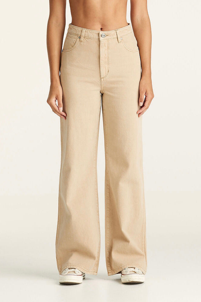 Hi Bells Flared Jean | Earthy Sand