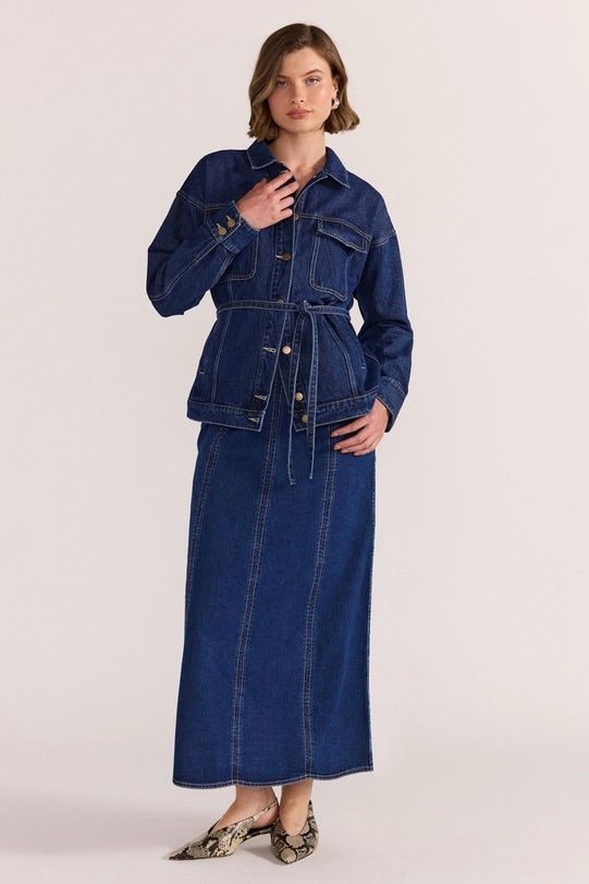 Lennox Denim Maxi Skirt