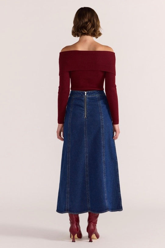 Lennox Denim Maxi Skirt